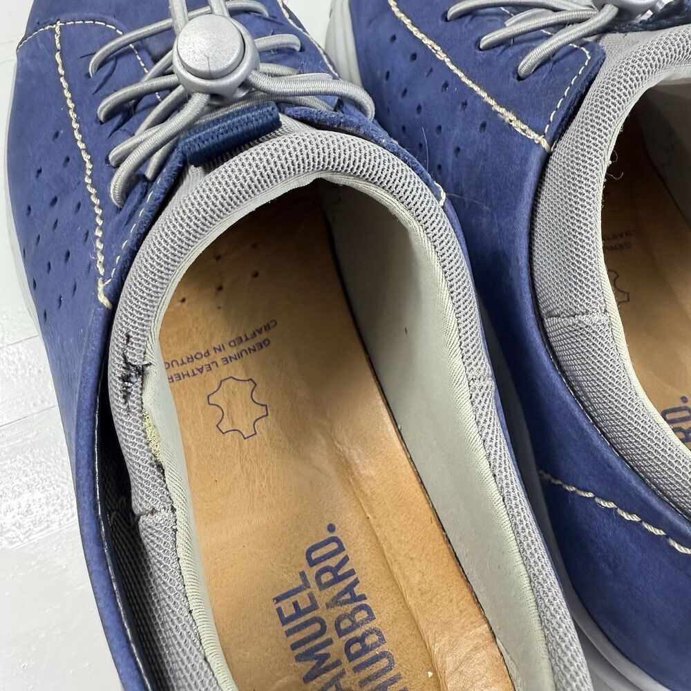 Samuel Hubbard Women's 7.5 Blue Leather Flight Sport Athletic Sneaker Shoes - Picture 12 of 14